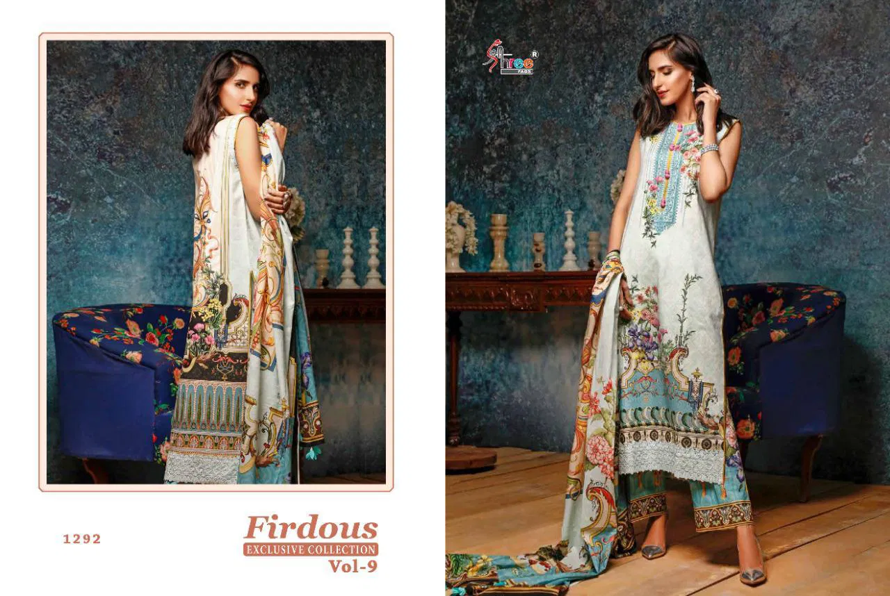 Shree Firdous Exclusive Collection 9 Pure Jam Pakistani Salwar Suits Collection